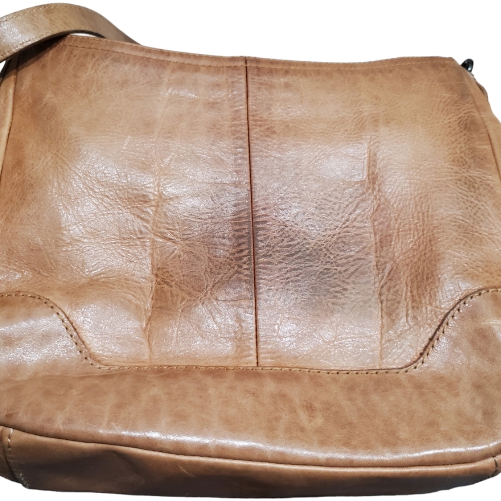 Frye Melissa Leather Bag Rustic Boho Distressed Western Everyday Purse Congac - Picture 5 of 14